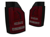 Led Bar Tail Lights Red Smoke Seq Fits Vw T6 15-19 Oem Bulb Led Bar Tail Lights Red Smoke Seq Fits Vw T6 15-19 Oem Bulb