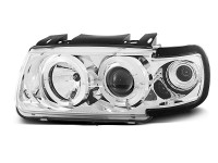 Headlights Angel Eyes Chrome Fits Vw Polo 6n 10.94-09.99 Hatchback Headlights Angel Eyes Chrome Fits Vw Polo 6n 10.94-09.99 Hatchback