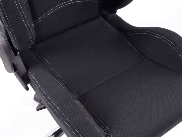 office chair sport seat without armrests colour black