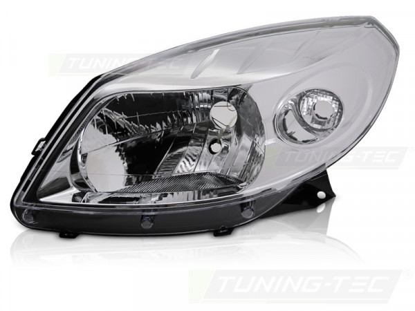 Headlight Chrome Left Side Tyc Fits Dacia Sandero 08-12