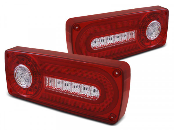 Led Tail Lights Red White Fits Mercedes W463 G-klasa 90-12