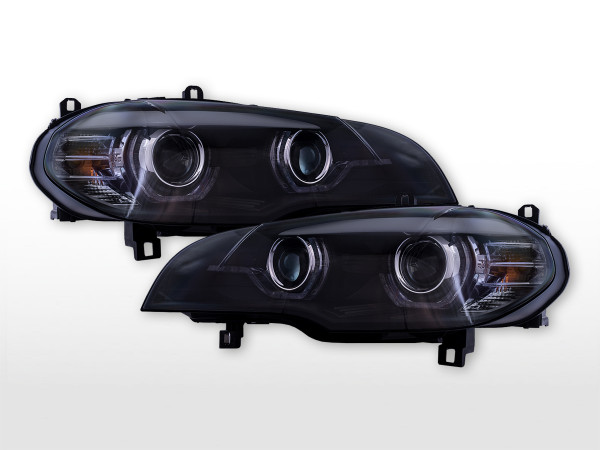 LED Scheinwerfer Set mit LED Tagfahrlicht und AFS-Chip BMW X5 E70 Bj. 08-13 schwarz für Rechtslenker