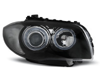 Headlights Angel Eyes Black fits BMW 1 Series E87 E81 E82 E88 Headlights Angel Eyes Black fits BMW 1 Series E87 E81 E82 E88