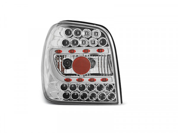 Led Tail Lights Chrome Fits Vw Polo 6n 10.94-09.99