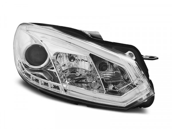 Headlights Tube Light Drl Chrome Fits Vw Golf 6 10.08-12