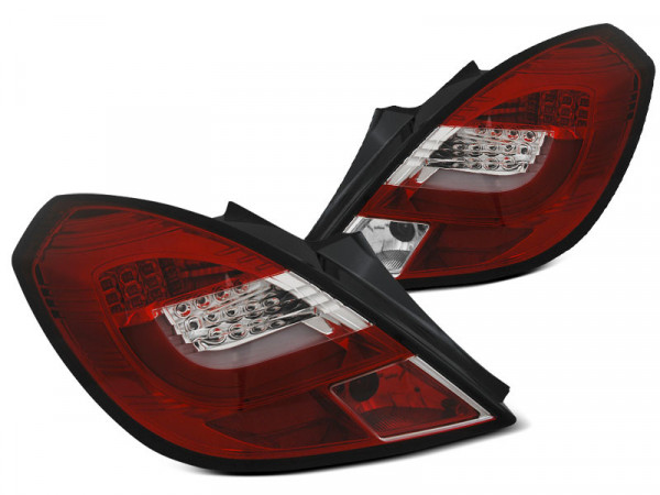 Opel Corsa D 3d 04.06-14 Red White Led Bar
