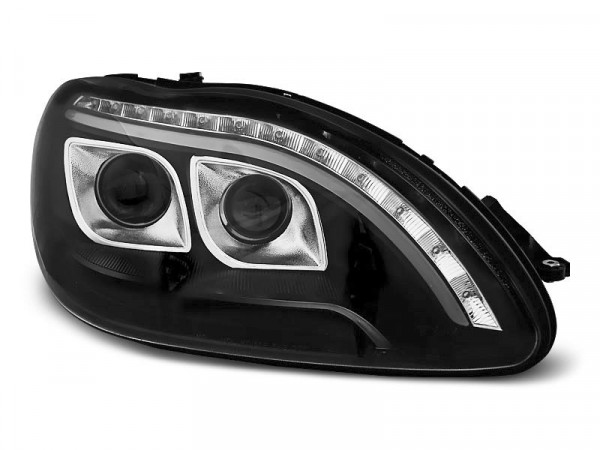Headlights Tube Light Black Fits Mercedes W220 S-klasa 09.98-05.05