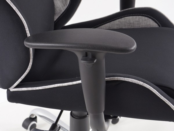 Office Chair material black/grey with adjustable armrests