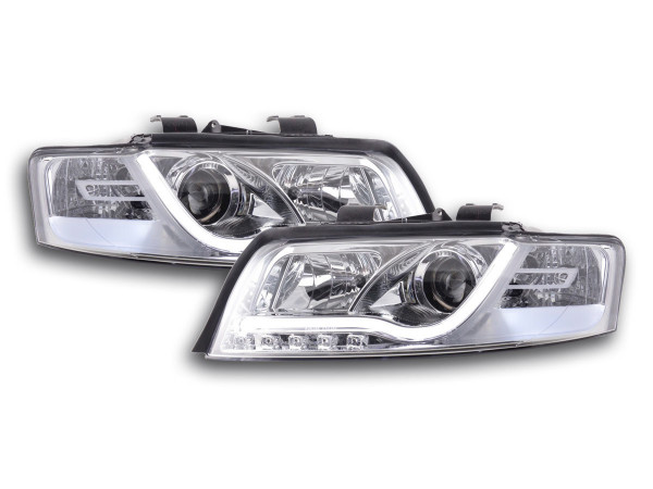 Daylight headlight Set Audi A4 type 8E Yr. 01-04 chrome RHD