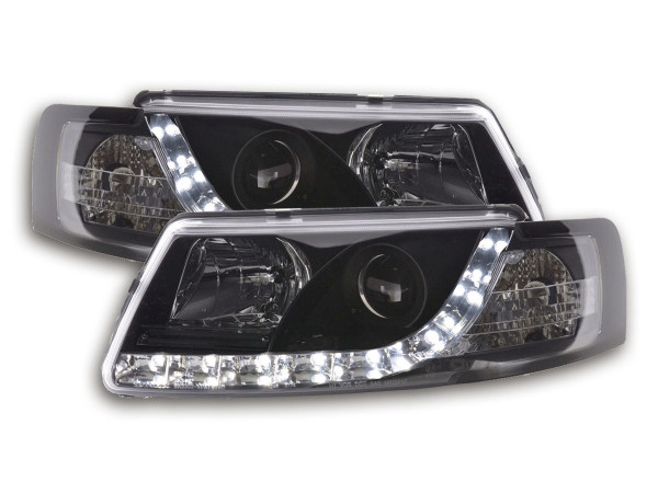Daylight headlights with LED DRL look VW Passat type 3B Yr. 97-00 black