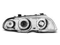 Headlights Angel Eyes Chrome fits BMW E46 05.98-08.01 Headlights Angel Eyes Chrome fits BMW E46 05.98-08.01