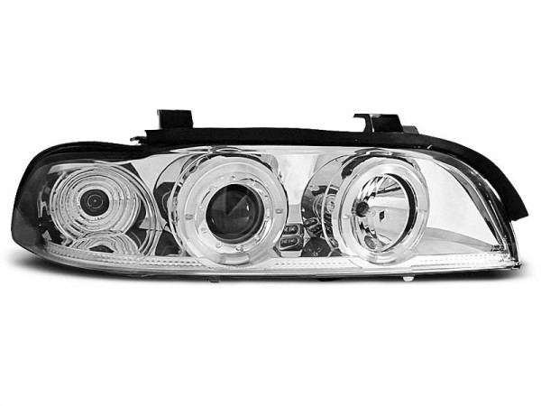 Headlights Angel Eyes Chrome Fits Bmw E39 09.95-05.03
