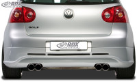 RDX Rear bumper extension for VW Golf 5 "GTI/R-Five" with exhaust hole left & right RDX Rear bumper extension for VW Golf 5 "GTI/R-Five" with exhaust hole left & right