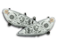 headlight Peugeot 307 Yr. 01-06 chrome headlight Peugeot 307 Yr. 01-06 chrome