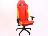 FK sport setat office chair gaming seat Liverpool red/yellow swivel chair revolving chair FK sport setat office chair gaming seat Liverpool red/yellow swivel chair revolving chair