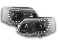 Daylight headlight with daytime running lights VW Bus T5 Yr. from 2009 black Daylight headlight with daytime running lights VW Bus T5 Yr. from 2009 black