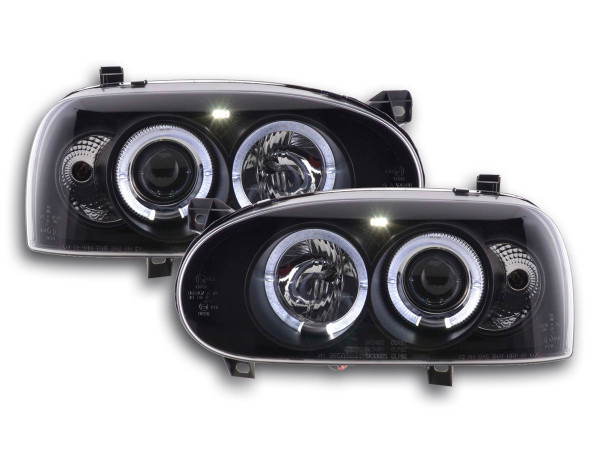 headlight VW Golf 3 type 1HXO 1 EXO Yr. 91-97 black