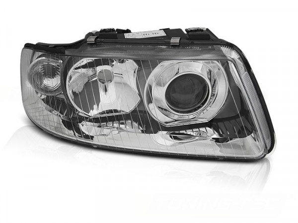 Headlight Chrome Right Side Tyc Fits Audi A3 8l 00-03