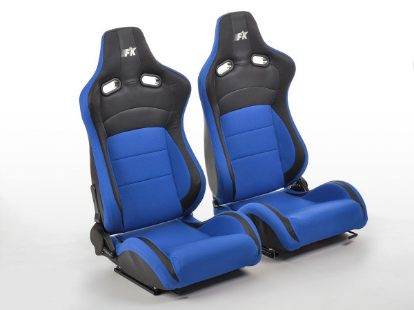 FK sport seats half bucket seats Set K?ln artificial leather/textile black/blue