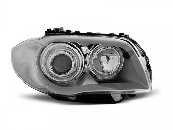 Chrome Angel Eyes Headlights fits BMW 1 Series E87 E81 E82 E88