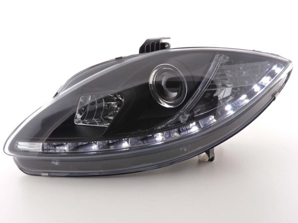 Daylight headlights with LED DRL look Seat Leon type 1P Yr. 05-09 black
