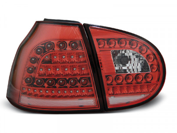 Led Tail Lights Red White Fits Vw Golf 5 10.03-09