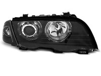Headlights Angel Eyes LED Black fits BMW E46 05.98-08.01 Headlights Angel Eyes LED Black fits BMW E46 05.98-08.01