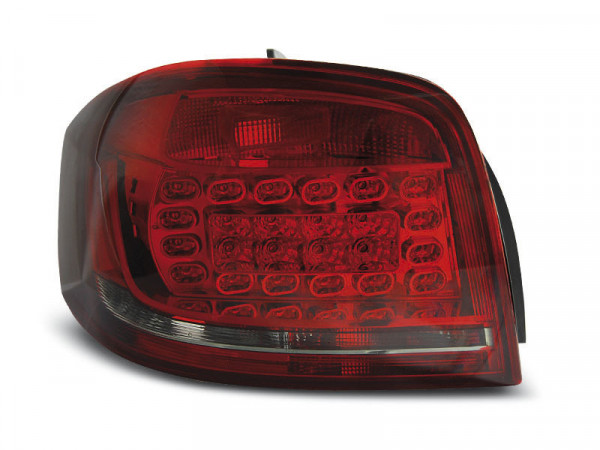 Led Tail Lights Red Smoke Fits Audi A3 08-12