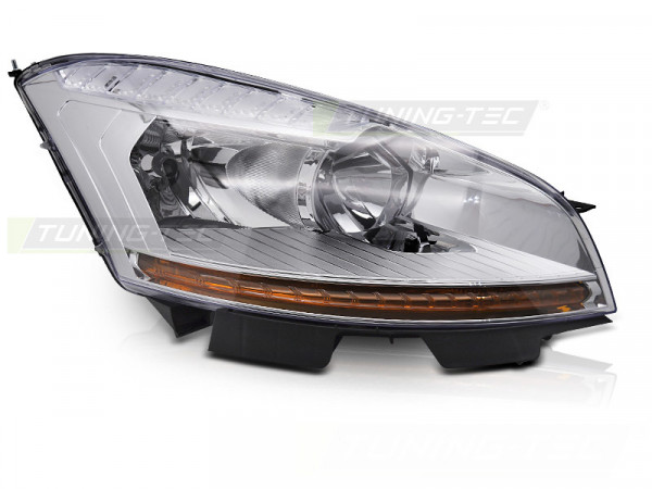 Headlight Chrome Right Side Tyc Fits Citroen C4 Picasso 06-10