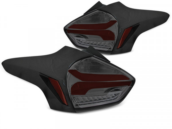 Ford Focus 3 15-18 Hatchback Smoke Red Seq Led