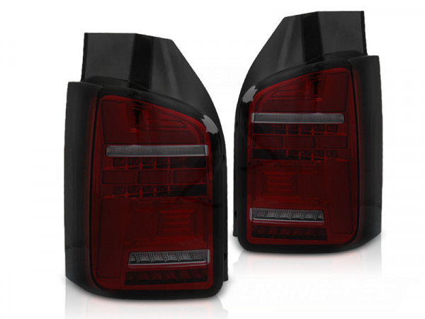 Led Bar Tail Lights Red Smoke Seq Fits Vw T6.1 20- Oem Bulb