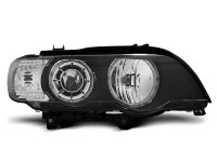 LED Angel Eyes Headlights Black fits BMW X5 E53 LED Angel Eyes Headlights Black fits BMW X5 E53