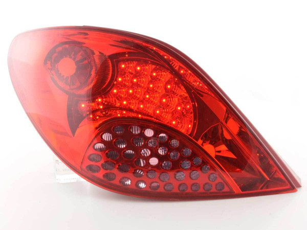 Led Taillights Peugeot 207 red