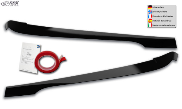RDX Headlight covers for BMW 3-series G20 G21 Light Brows BLACK GLOSSY