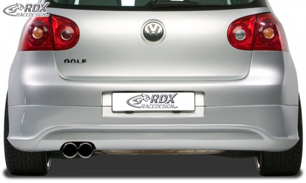 RDX Rear bumper extension for VW Golf 5 "R32 clean" with exhaust hole left