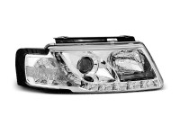 Headlights Daylight Chrome Fits Vw Passat B5 3b 11.96-08.00 Headlights Daylight Chrome Fits Vw Passat B5 3b 11.96-08.00