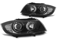 Headlights Angel Eyes LED Black fits BMW E90/E91 03.05-11 Headlights Angel Eyes LED Black fits BMW E90/E91 03.05-11