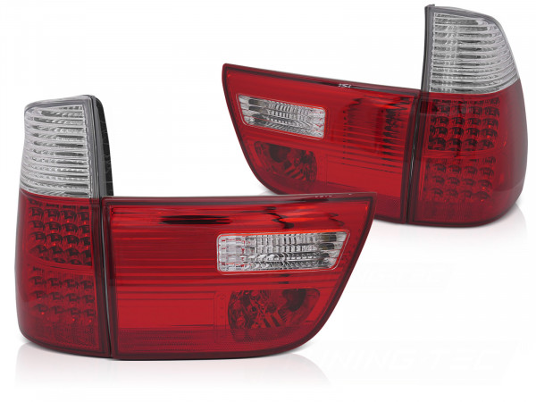 Led Tail Lights Red White Fits Bmw X5 E53 09.99-10.03