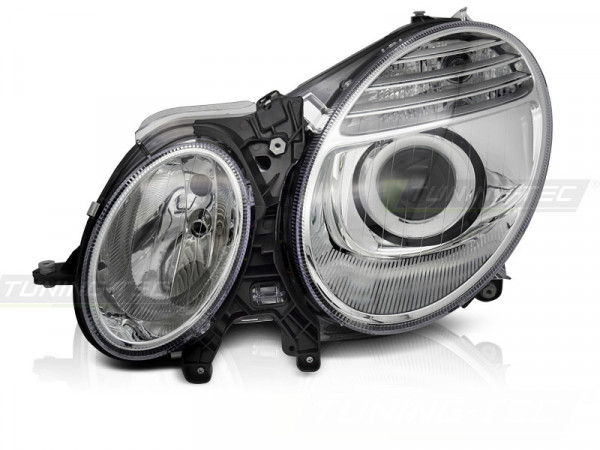 Headlights Chrome Left Side Tyc Fits Mercedes W211 06-09