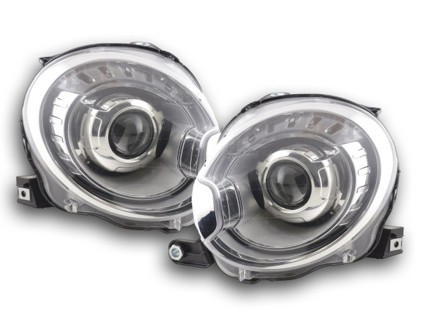 Headlights in xenon look Fiat 500 (type 312) from 2010 chrome