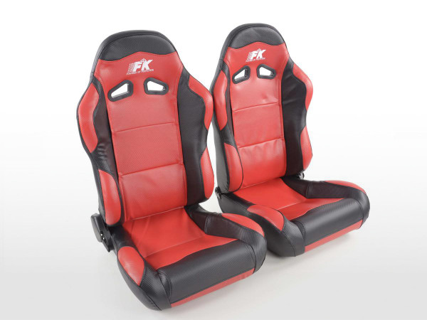 FK sport seats Auto half-shell seats Set Spacelook carbon in motorsport look