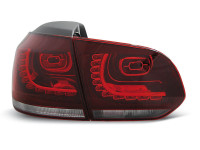 Led Tail Lights Red White Fits Vw Golf 6 10.08-12 Led Tail Lights Red White Fits Vw Golf 6 10.08-12