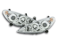 headlight Peugeot 307 Yr. 01-06 chrome headlight Peugeot 307 Yr. 01-06 chrome