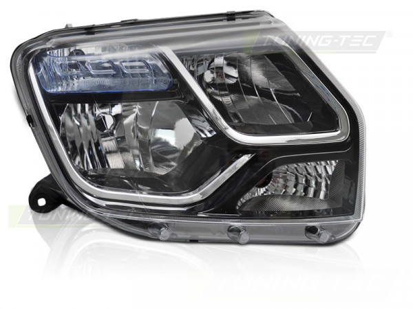 Headlight Black Right Side Tyc Fits Dacia Duster 13-17