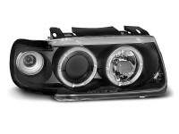Headlights Angel Eyes Black Fits Vw Polo 6n 10.94-09.99 Hatchback Headlights Angel Eyes Black Fits Vw Polo 6n 10.94-09.99 Hatchback