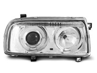 Headlights Angel Eyes Chrome Fits Vw Vento 01.92-08.98 Headlights Angel Eyes Chrome Fits Vw Vento 01.92-08.98