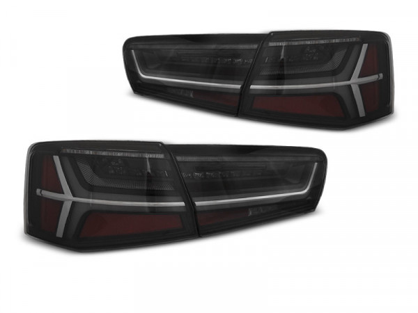 Led Bar Tail Lights Smoke Seq Fits Audi A6 C7 11-14 Limousine