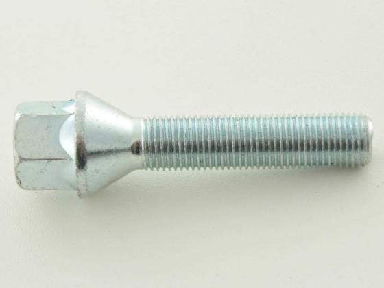 wheel bolts Set (400 pcs.) shaft length 35mm taper flange silver M12x1,5