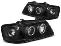 Headlights Angel Eyes Ccfl Black Fits Audi A3 8l 08.96-08.00 Headlights Angel Eyes Ccfl Black Fits Audi A3 8l 08.96-08.00