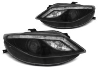 Headlights Daylight Black Fits Seat Ibiza 6j 06.08-12 Headlights Daylight Black Fits Seat Ibiza 6j 06.08-12